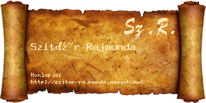 Szitár Rajmunda névjegykártya